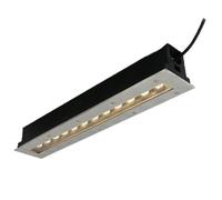 THEGA Ground LED Landscape Lights - Rectangle Outdoor Buried Lamp, IP65 Waterproof Recessed Downlight, AC85-265V Long Strip LED Spot Light, for Villas Deck Step Lawn(White light,12W)