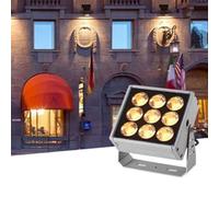 THEGA LED Beam Spotlight - 27W Long Distance Landscape Lights, IP65 Waterproof Outdoor Building Wall Washer, 110-230V Porch Beam Light, for Yard, Lawns, Wedding(Cold White)