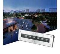 THEGA LED Flood Light - Buried Lights - DC-24V Outdoor Rectangle Landscape Lights, IP65 Waterproof Underground Light, Park Square Light, Outdoor Buried Lights(Red light,9w)