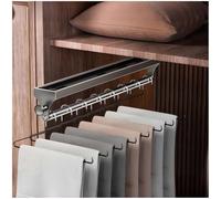 THEGA Pull-Out Clothes Rail, Adjustable Wardrobe Rail, Extendable Wardrobe Clothing Hanger Rack, For Storing Clothes And Trousers In Wardrobes And Storage Areas(35cm)