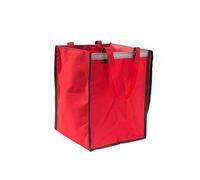 THEGA Shopping Trolley - 31L Shopping Trolley Replacement Bag, Oxford Cloth Waterproof Storage Bag/Shopping Bag, Trolley Spare Bag, Square Foldable Shopping Bag, L28XW29XH38CM (Color : Red)