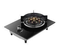 THEGA Single Burner Gas Hob - Indoor Portable Gas Stove, Table Top Cooker LPG/NG Cooker, 13 Cavities Tempered Glass Cooktop Burner, for Caravan Black Glass Freestanding Cooktop Camping Outdoor(LPG)