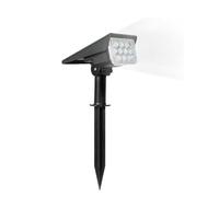 THEGA Solar Outdoor Ground Spotlights, IP65 Waterproof Low Voltage Landscape Light, Powered Security Auto On/Off, for Garden Patio Driveway Pond Deck(White)