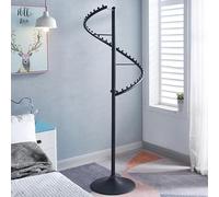 THEGA Standing Metal Spiral Clothing Rack, Rotating Clothes Rail For Bedrooms, Living Rooms, Stores - Displays 38 Garments, Sturdy Freestanding Hanger(Black)