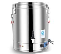 THEGA Stock Pot - Stainless Steel Commercial Large Capacity Catering Urn, 30L/40L/50L/60L Hot Water Boiler Dispenser, 30-110°C Temperature Control For Cafe, Office, Home(40L)