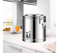THEGA Stock Pot With Spigot, Large Stainless Steel Insulated, Barrel Heat Cold Insulation Bucket With Faucet, Insulated Beverage Dispense For Milk, Coffee, Soup(50L)