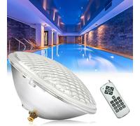 THEGA Submersible LED Fountain Light - RGBW Underwater Light, PAR 56 Recessed Pool Bulb, With Remote Control, IP68 Waterproof Swimming Pool Underwater Lighting, Easy To Install(Color:12W,Size:DV 12V)