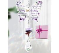 TheGiffter 30th Birthday Gifts for Women 1995, Unique Butterfly Suncatcher Crystal - Spiritual Gifts for Her Mother Mum Sister Wife Best Friend, Funny Happy Birthday Presents for Female