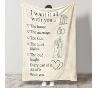 TheGiffter Anniversary Day Gifts for Her, Soft Blanket I Love You Gifts for Girlfriend Wife, Birthday Valentines Anniversary I Love You Presents for Couples Partner130 * 150cm