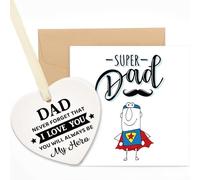 TheGiffter Dad Birthday Card, Greeting Card with Ceramic Gifts for Dad, Presents for Daddy on Fathers Day Valentines Christmas Easter Father's Day from Daughter Son 2