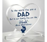 TheGiffter Dad Birthday Gifts, Heart-Shaped Acrylic Home Decoration Funny Daddy Presents, Best Dad Presents from Daughter, Son, Wife on Father's Day, Birthday, Christmas