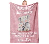 TheGiffter Daughter Gifts from Mum Dad, Flannel Blanket for Best Daughter Presents on Birthday Christmas Wedding Graduation, Present to My Baby Gril 1