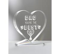 TheGiffter Gifts for Dad, Heart-Shaped Acrylic Home Decoration Funny Daddy Presents, Best Present Idea for Husband, Dad from Daughter, Son, Wife on Father's Day, Birthday, Christmas