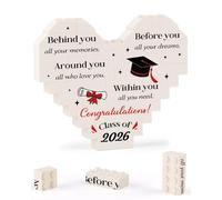 TheGiffter Graduation Gift for Her Him, Graduation Gifts - Building Blocks Plaque, 2026 Grad Keepsake for Nursery, School, College, Master’s, Perfect Grad Gifts for Daughter, Son, Sister & Friends