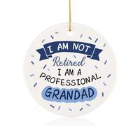 TheGiffter Grandad Birthday Ceramic Card, Hanging Ornaments Grandad Birthday Gifts, Fathers Day for Great Grandpa from Grandchildren, Best Grandad Gifts