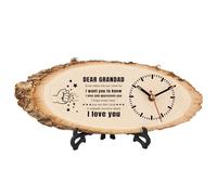 TheGiffter Grandad Christmas Birthday Gifts, Wooden Clock Gifts for Grandad on Fathers Day Christmas Thanksgiving Valentines Easter from Grandchildren, Retirement Thank You Presents for Grandfather
