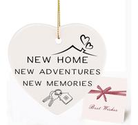 TheGiffter New Home Ceramic Card, House Warming Hanging Gifts, Housewarming Gift Ideas for Decor, Moving in New House Presents for Friends Neighbourhood Couple Family
