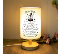 TheGiffter Sister Gifts,Linen Table Lamps Sister Birthday Gifts,Soul Sister Gifts,Sister Presents from Sister on Her Birthday,Christmas,Graduation