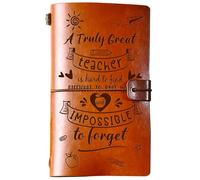 TheGiffter Teacher Gifts for Women Men, Thank You Teacher Leather Journal Gifts, Teaching Assistant Appreciation Gift, Gift for Best Teacher End of the Year（A6,12x20cm