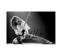 THEGIS Guitarist Eddie Van Halen Autograph Canvas Poster Wall Art Decor Print Picture Paintings for Living Room Bedroom Decoration Unframe-style 12x18inch(30x45cm)