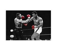 THEGIS Mike Tyson Vs Muhammad Ali Fight Canvas Poster Wall Art Decor Print Picture Paintings for Living Room Bedroom Decoration Unframe-style 12x18inch(30x45cm)