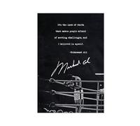 THEGIS Muhammad Ali Boxing Quotes Canvas Poster Wall Art Decor Print Picture Paintings for Living Room Bedroom Decoration Unframe-style 12x18inch(30x45cm)