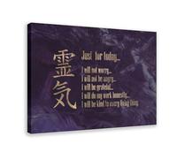 THEGIS Reiki Principles Art Canvas Poster Bedroom Decor Sports Landscape Office Room Decor Gift Frame-style 20x30inch(50x75cm)