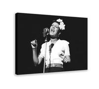 THEGIS Singer Billie Holiday Canvas Poster Bedroom Decor Sports Landscape Office Room Decor Gift Frame-style 12x18inch(30x45cm)