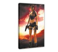 THEGIS Tomb Raider Lara Croft 2 Canvas Poster Wall Art Decor Print Picture Paintings for Living Room Bedroom Decoration Frame-style 24x36inch(60x90cm)