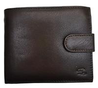 TheGloveHut Mens New Brown Real Leather Coin Wallet Purse Credit Card Holder