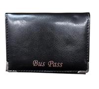 TheGloveHut New Travel Card Bus Pass Rail Card Holder Wallet Cover Case UK Seller Coin Pouch (Black)