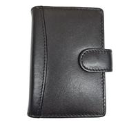 TheGloveHut New Unisex Soft Premium Leather Credit Card Holder Wallet RFID Safe (Black)