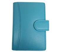 TheGloveHut New Unisex Soft Premium Leather Credit Card Holder Wallet RFID Safe (Turquoise)
