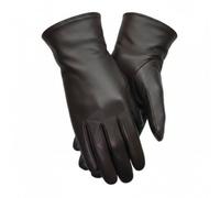 TheGloveHut New Womens Real Soft Leather Gloves Gift Boxed (Brown, Small 6.5")