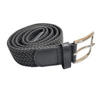 TheGloveHut Unisex Adjustable elastic fit stretch webbing effect belt strong smart casual (Grey, Small/Medium)