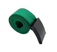TheGloveHut Unisex Canvas Webbing Belt Black Buckle (Large 40", Green)