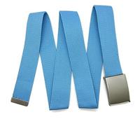 TheGloveHut Unisex Cotton Canvas Webbing belt Buckle (Ocean Blue, Large 40")