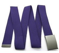 TheGloveHut Unisex Cotton Canvas Webbing belt Buckle (Purple, Medium 36")
