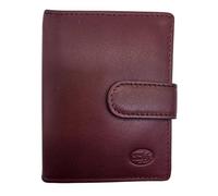 TheGloveHut Unisex Real Leather Coloured Credit Card Holder Wallet Purse Pouch (Bordo)