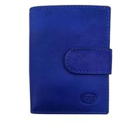 TheGloveHut Unisex Real Leather Coloured Credit Card Holder Wallet Purse Pouch (Bright Blue)
