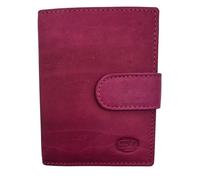 TheGloveHut Unisex Real Leather Coloured Credit Card Holder Wallet Purse Pouch (Pink)