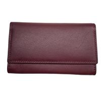 TheGloveHut Womens Large RFID Protected Real Leather Purse Credit Card Holder (Bordo)
