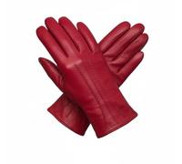 TheGloveHut Womens New Genuine Soft Leather Fully Lined Winter Gloves (Red, X Large 8")