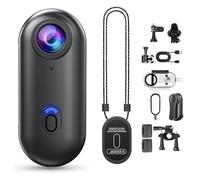 Thegocatch - The Go Catch Camera, 4K UHD Sports Action Thumb Action Camera, Mini Wearable Sports Cameras, Magnetic Clip Waterproof Case and Bracket, for Cycling, Diving, Travel (4K B)