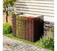 Thehotsale 284Cm W X 115Cm H Trash Bins Fence Willow Wheelie Bin Screen With Metal Frame Privacy Fence Screen