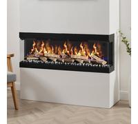 Thehotsale 50Inch 3 Sideds Smart Fires Black Electric Fireplace Freestanding Or Inset Fireplace