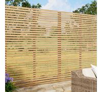 Thehotsale 7Ft Lap Wooden Fence Panel Decorative Fence Panel Perfect 1.8M W X 2.1M H