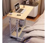 Thehotsale Brushed White Yu Wood Color Home Bedroom Height Adjustable Movable Computer Desk