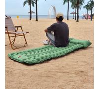 Thehotsale Camping Inflatable Sleeping Pad Waterproof Camping Mattress Army Green 190 X 60Cm