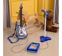 Thehotsale Electric Blue Guitar Microphone Amplifier Toy Set